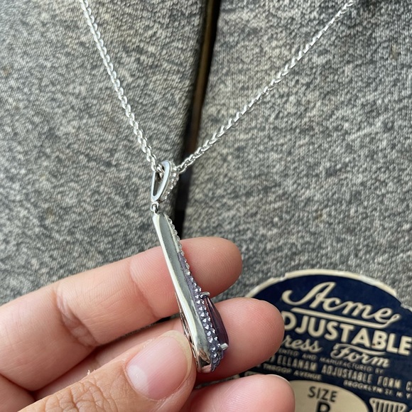 Sterling Silver Swarovski Necklace - Picture 4 of 8